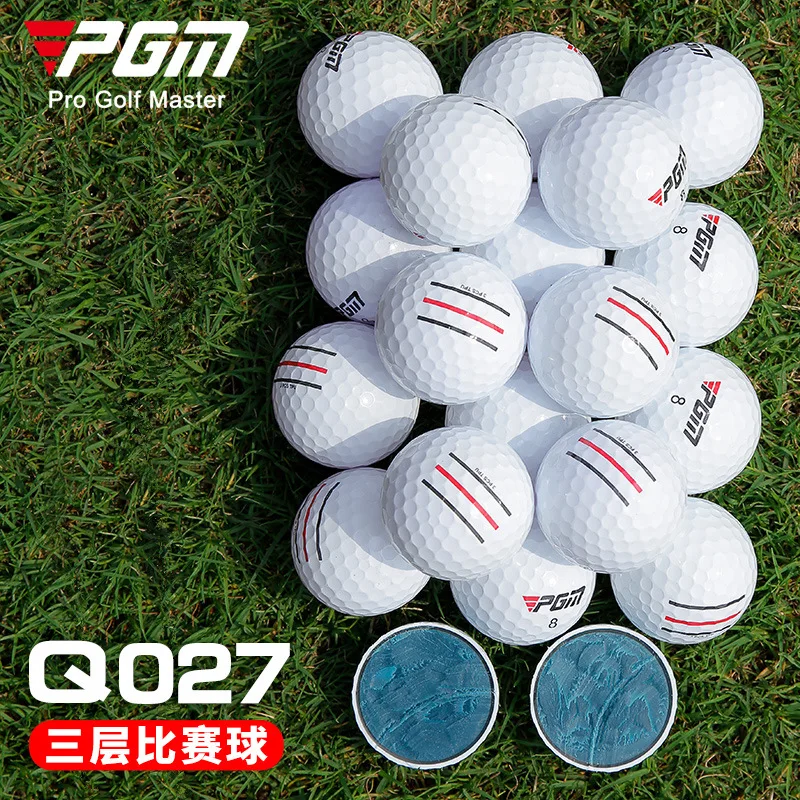 PGM 3-Piece Tournament Golf Balls TPU Triple Alignment Lines Soft Impact Feel Competition Golf BallsFactoryDirectWholesaleSupply