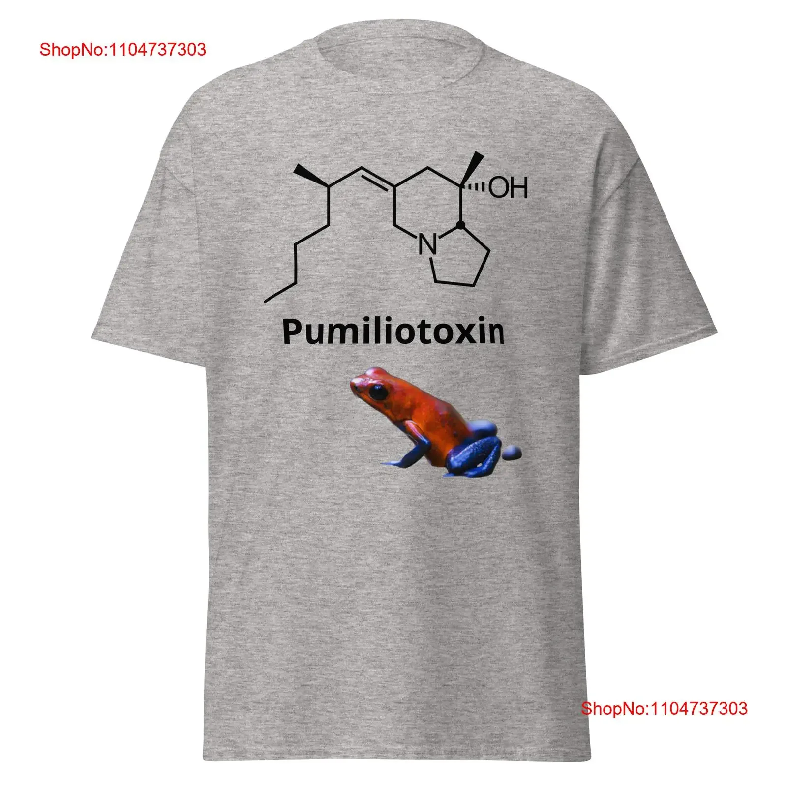 

Men's classic tee with Poison Dart Frog and the Chemical Structure Pumiliotoxin vintage Washed Stretched fashion Unisex Stylish