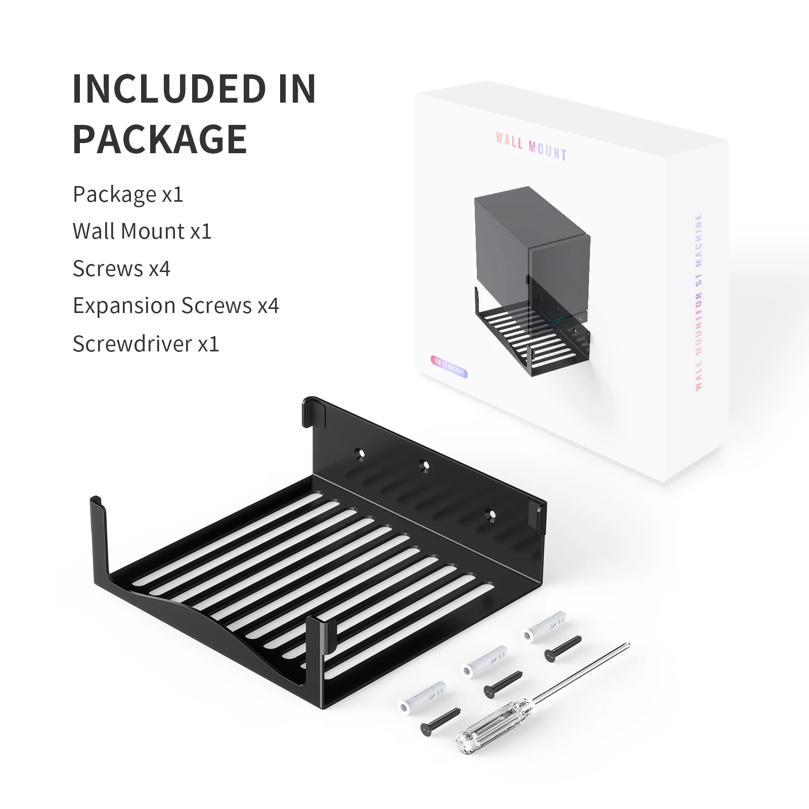 For Steam Machine Wall Mount Bracket Metal Screw Fixed Space Saving Airflow Cooling For Stone Wood Brick Tile Marble