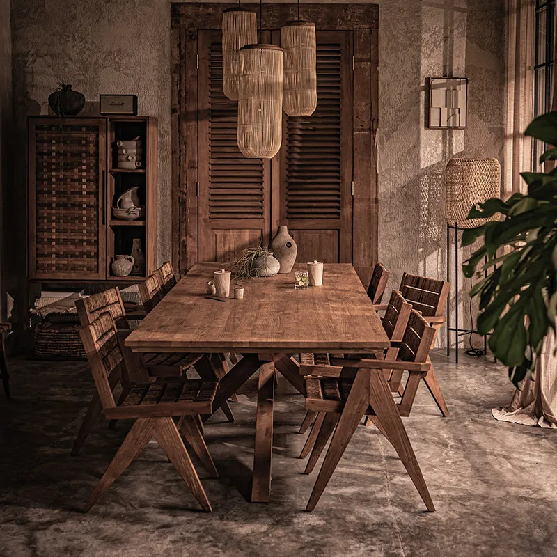 Wood Creative Dining Table Conference Kitchen Chairs Wall Safe Dining Table Bistro Space Saving Mesas De Comedor Home Furniture