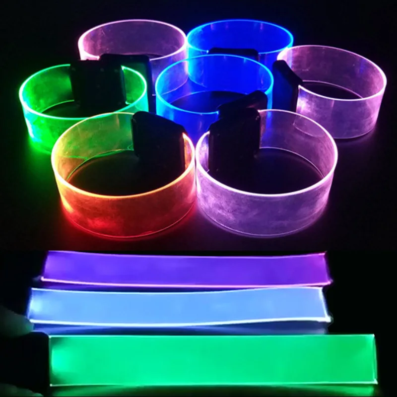 

Strong Magnetic Attraction Luminous TPU Bracelet by Button Keys or Sound Voice Control Support Logo Printing Free Shipping 200pc