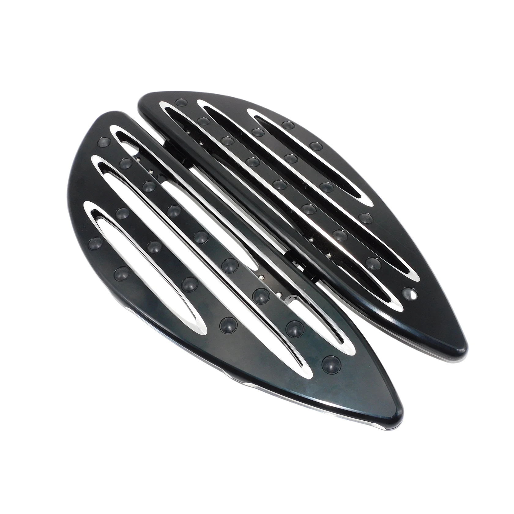 Motorcycle Driver Front Floorboard Passenger Rear Footpeg Black Footrest Pedal For Harley Touring Softail FL Dyna FLD Sportster