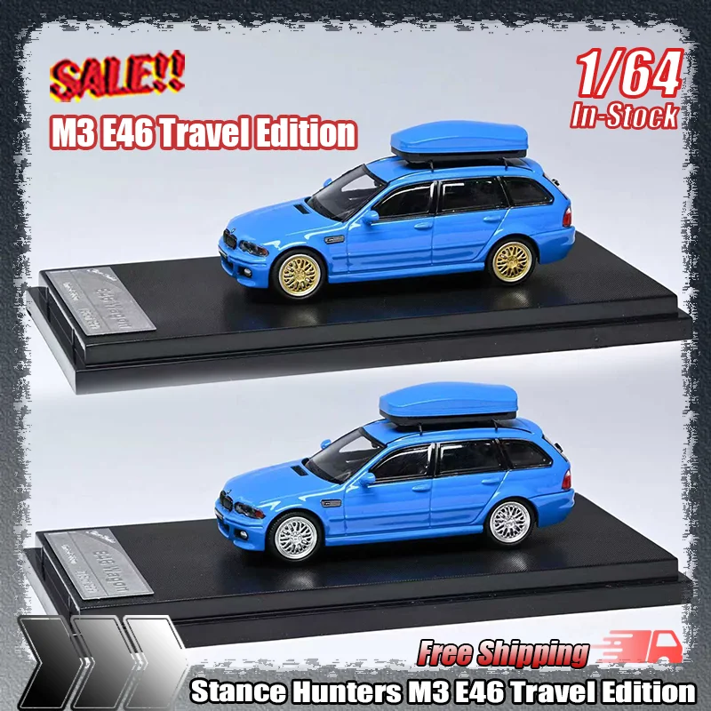 

Stance Hunters 1:64 M3 E46 Earthenware Jar Travel Edition Моделирование сплава Миниатюрная литая модель автомобиля Коллекционная игрушка на заказ