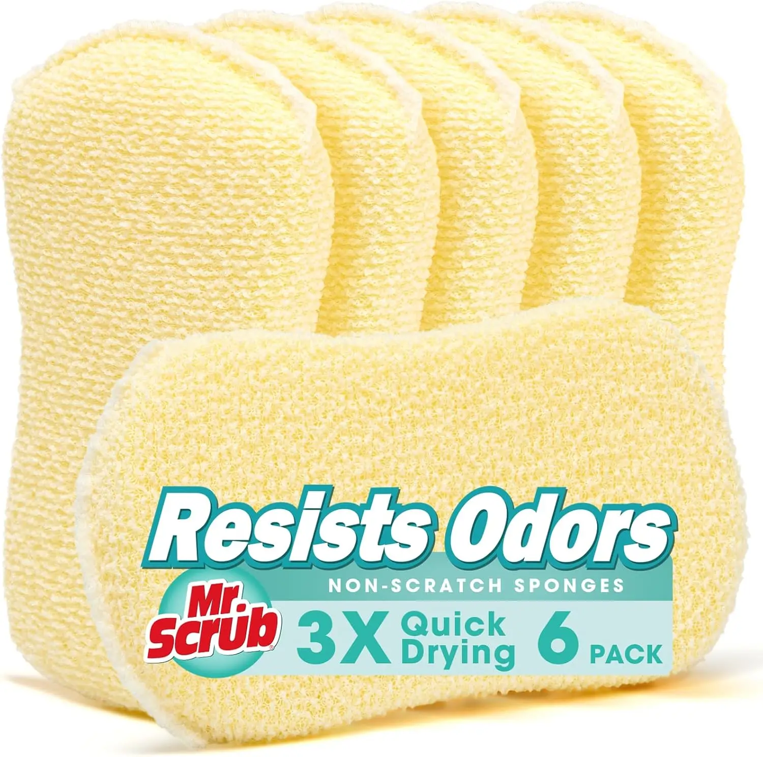 

Комплект из 6 кухонных губок, чистящих подушечек, чистящих щеток для мытья посуды, кастрюль, сковородок, стекол, полотенец, тряпок