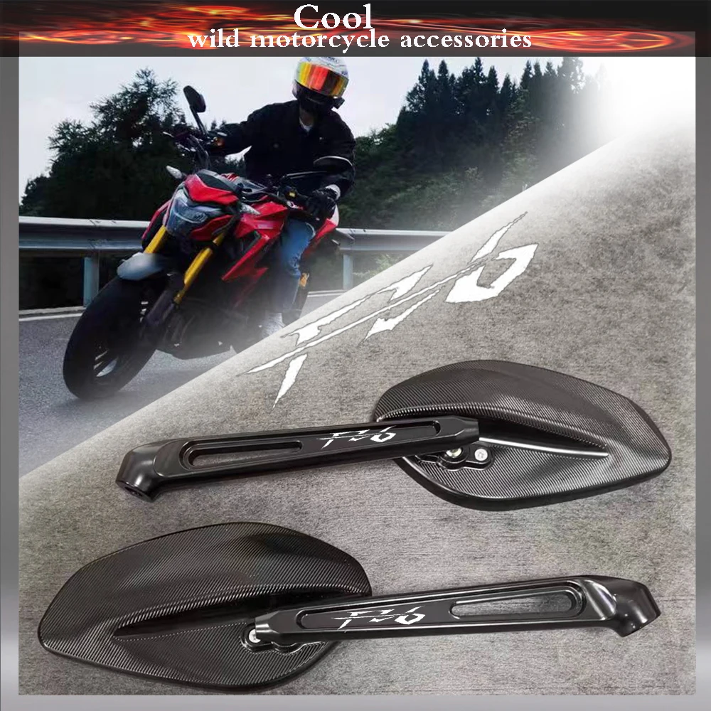 With Logo Motorcycle Rearview Side Mirror For YAMAHA FAZER  FZ6 FZ6 FZ-6 CNC aluminum alloy Moto Accessories Reversing mirror