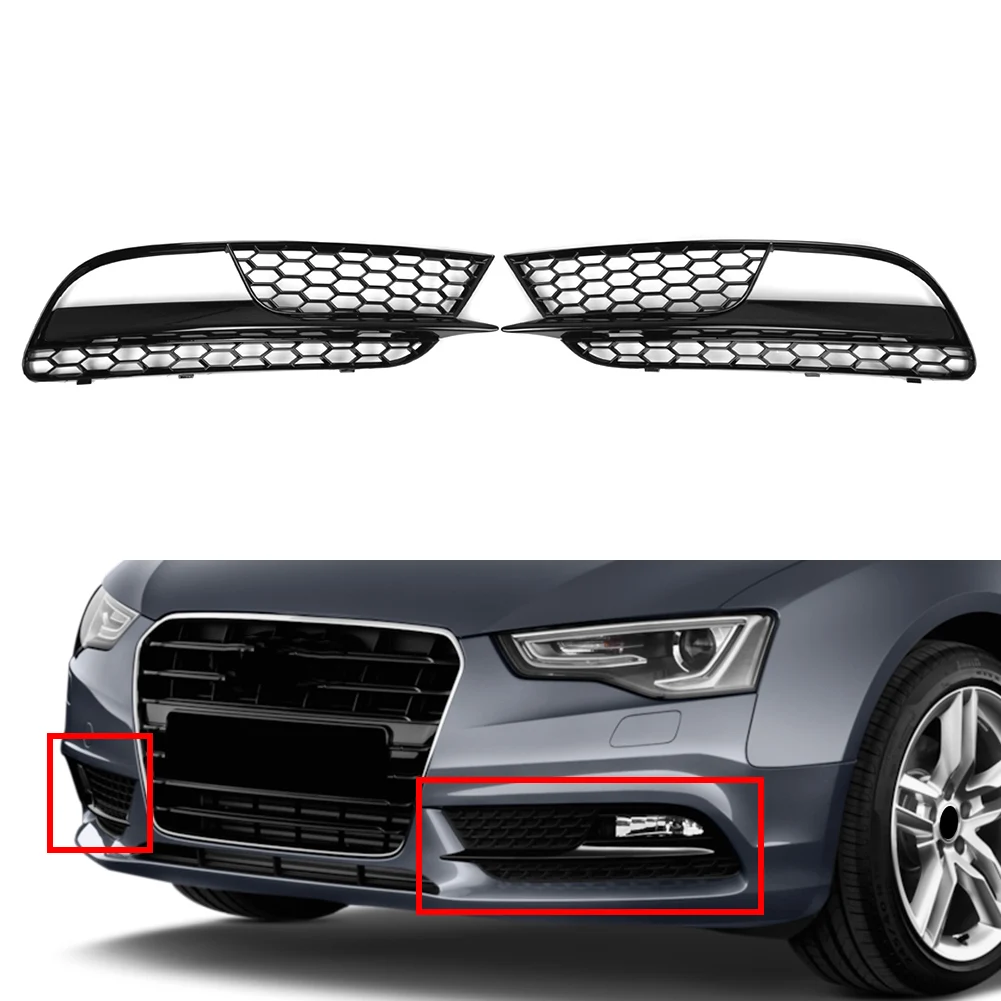 Car Honeycomb Front Bumper Fog Light Grille For Audi A5 Regular Model 2012 2013 2014 2015 2016