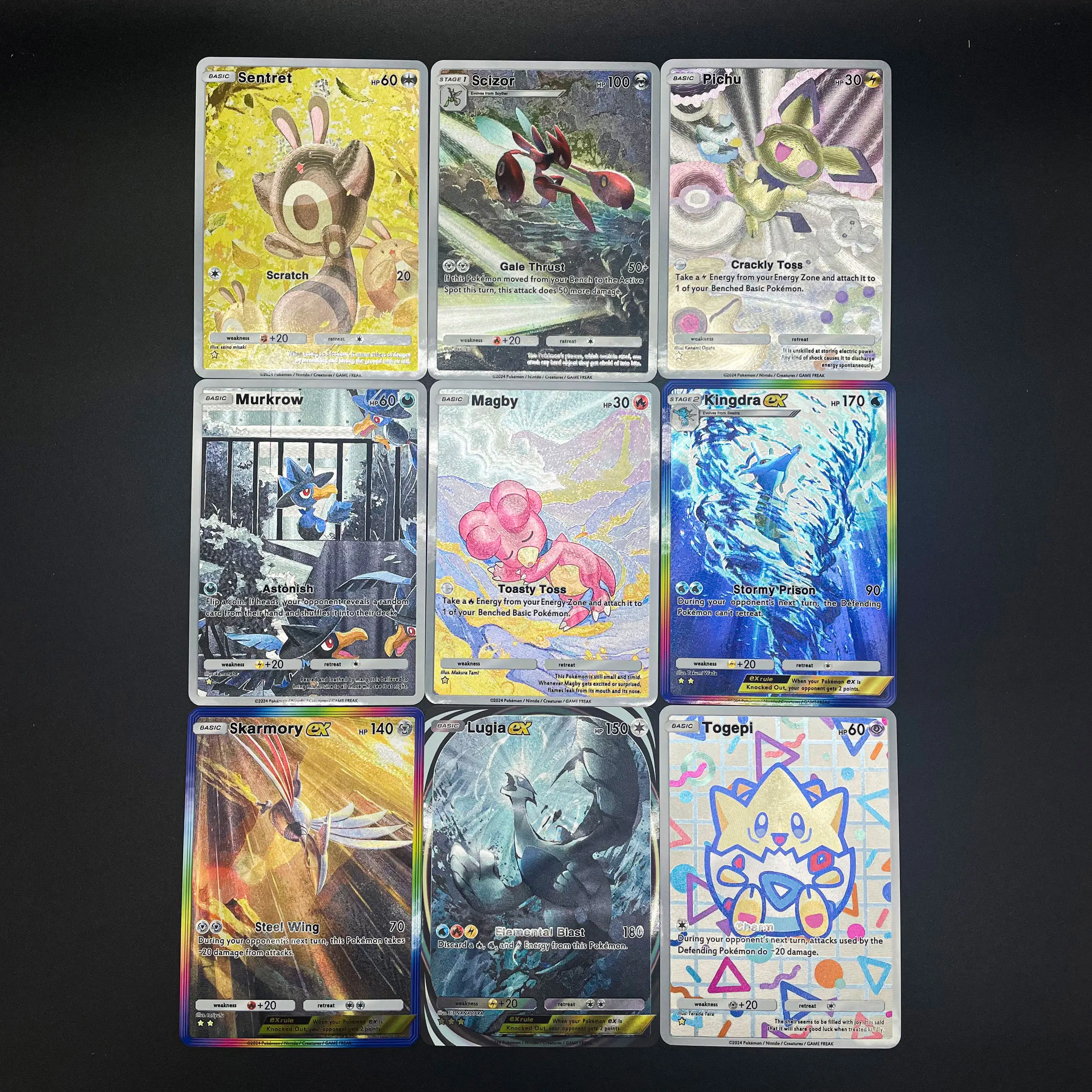 第23弾 PTCG ポケットコレクションカード 英語版 ピチュ ルギア セントレット エンボス加工 フラッシュカード 子供向けギフト おもちゃ