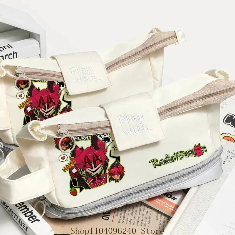 

Anime GAME Cute Alastor Anime Capacity Pencil Stationery Holder Bag Children Pen Case Students School Supplies