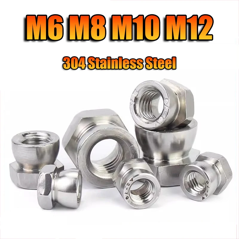 304 Stainless Steel A2-70 Anti Theft Shear Nut M6 M8 M10 M12 Break Off Twist Security Nut for Furniture Automotive Marine