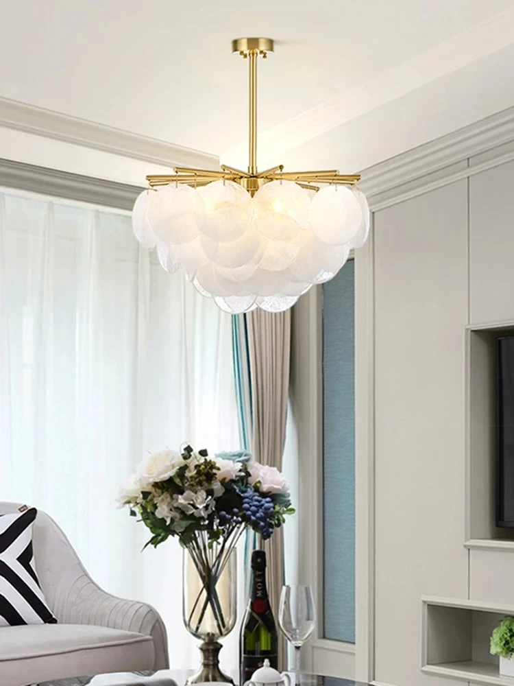 SANDYHA Moderne luxe hanglampen Metaalkunst Glazen kroonluchter Plafondarmatuur voor woonkamer Keuken Villa Home Decor Elegant - afbeelding 2