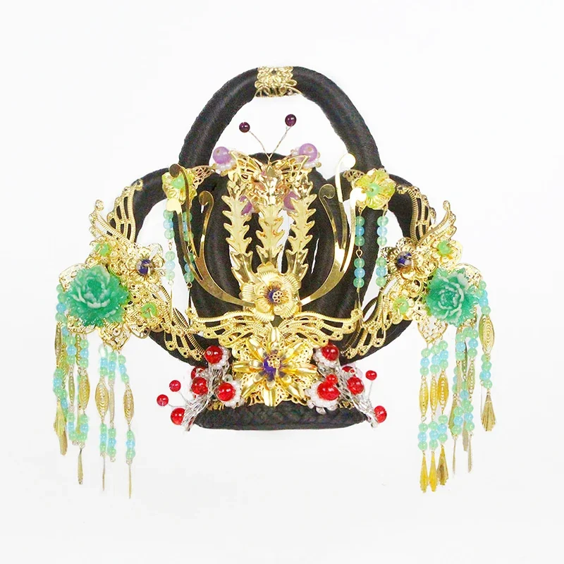 Accessoires pour cheveux de princesse féerique ancienne chinoise, Chignon de danse Dunhuang Hanfu, coiffure rétro pour Studio de photographie