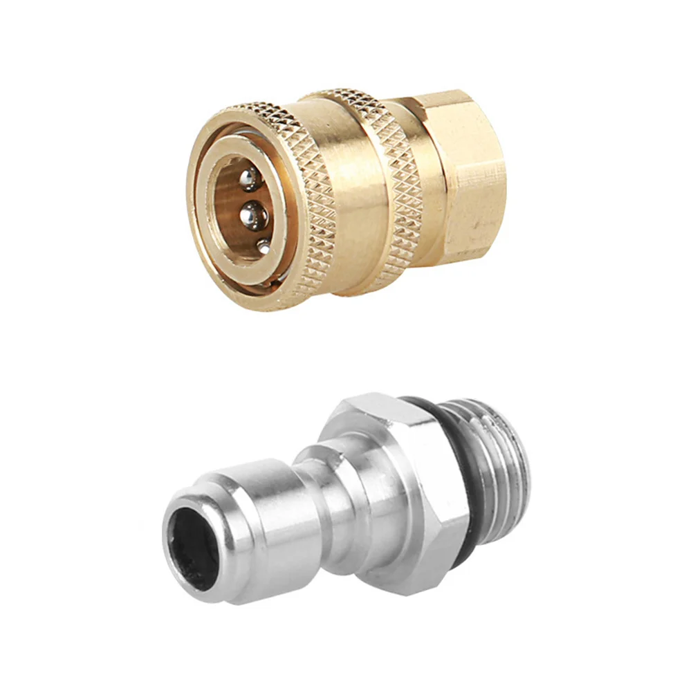 

Solid Brass Quick Coupler Set High Press Connector Plug Male Female Car Water Equipment Hose Coupler Tool