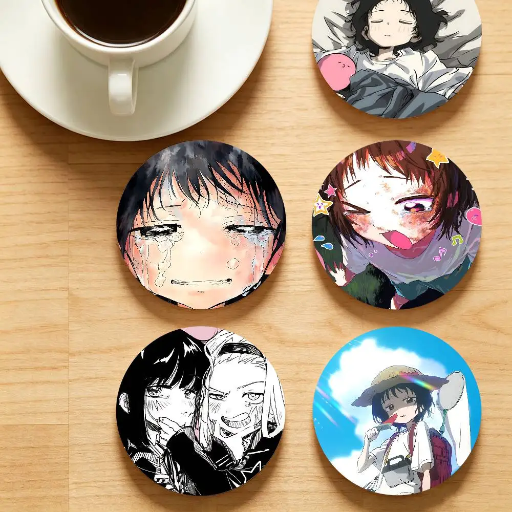 T-Takopis O-Original Sin Round Wooden Coaster Decorative Coffee Cup for Use in Coffee Shops Bars