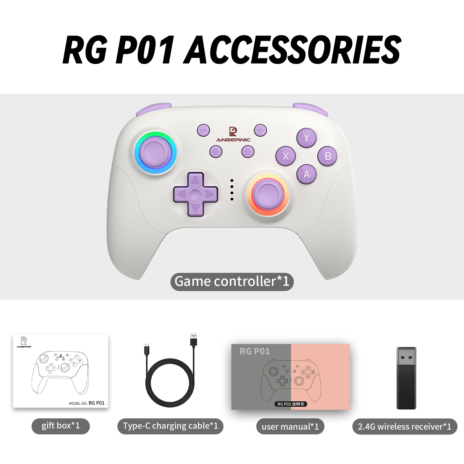 ANBERNIC RG P01 Retro Bluetooth/Xbox-Style Controller