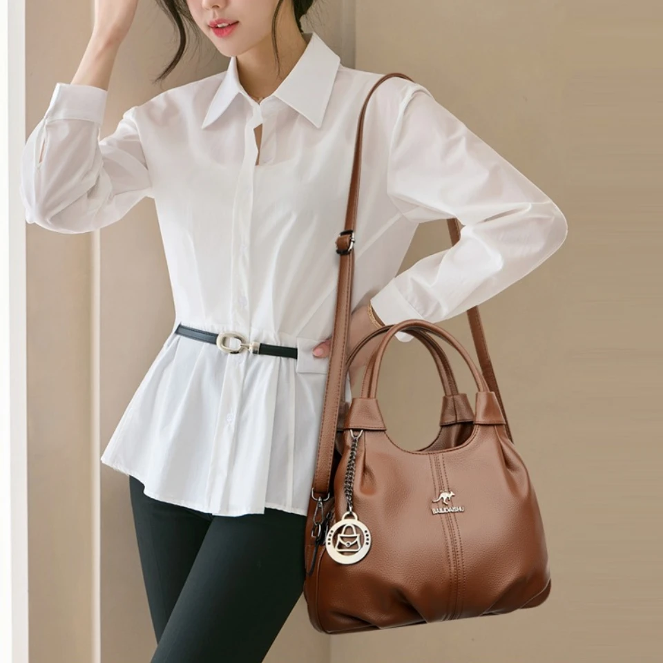 여성용 고품질 부드러운 가죽 탑핸들 가방 명품 숄더 크 - Women'S Bags Top 10 리뷰 및 가격