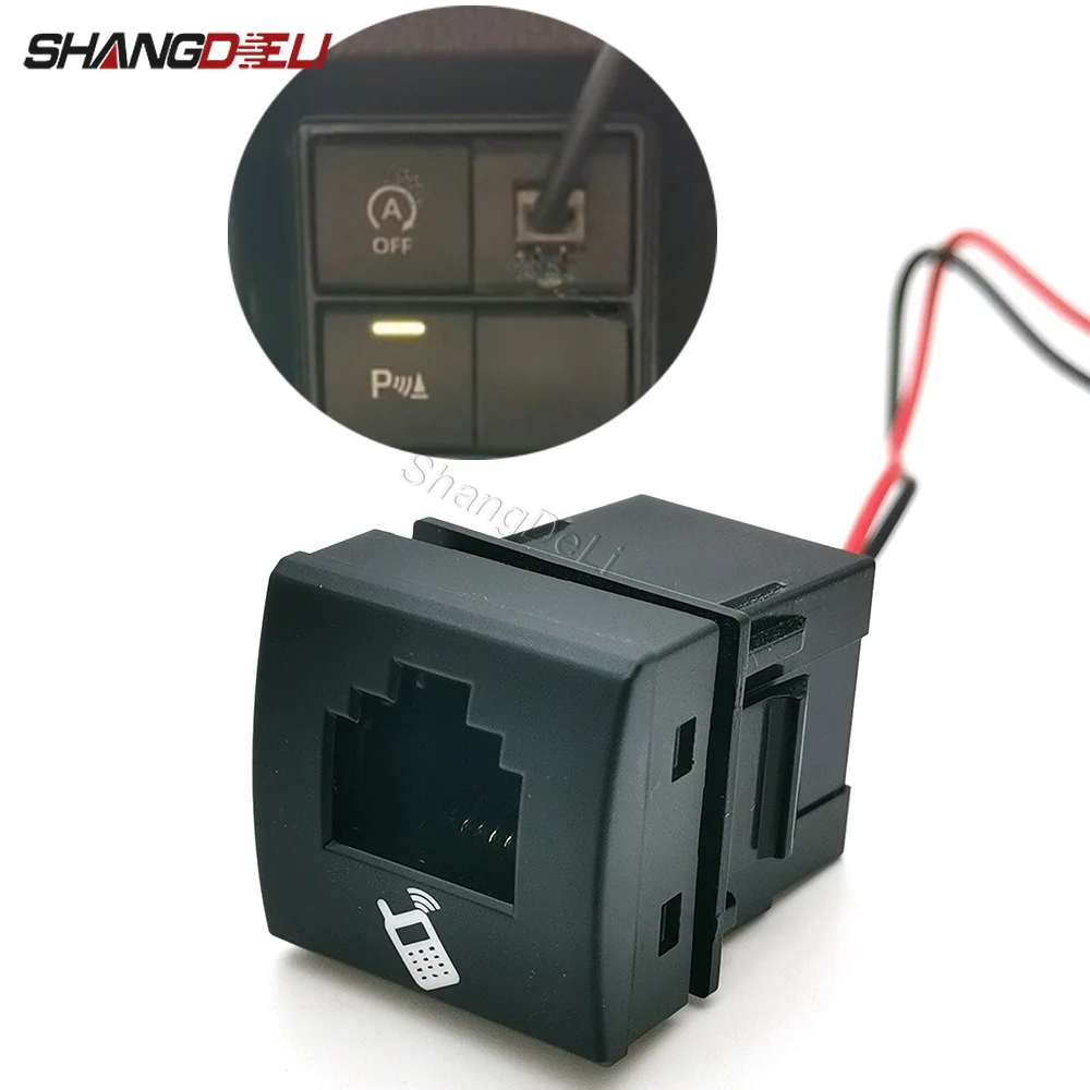 8‑Core Hand Microphone Socket Connector Fit For Toyota Land Cruiser LC300 Car Radio Accessory