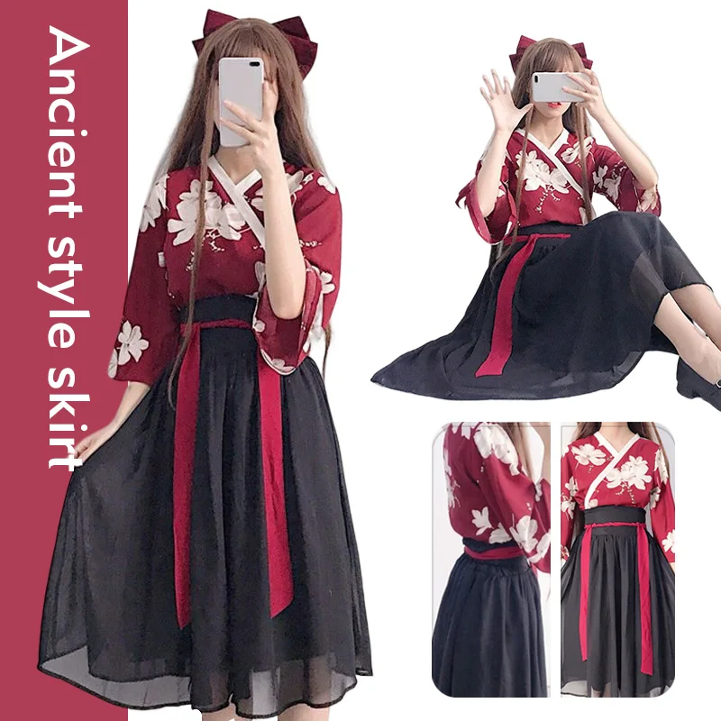 

Chinese Style Hanfu Traditional Hanfu Dress Woman Ancient Oriental Dress Carnival Fairy Cosplay Costume Kimono Sakura Haori