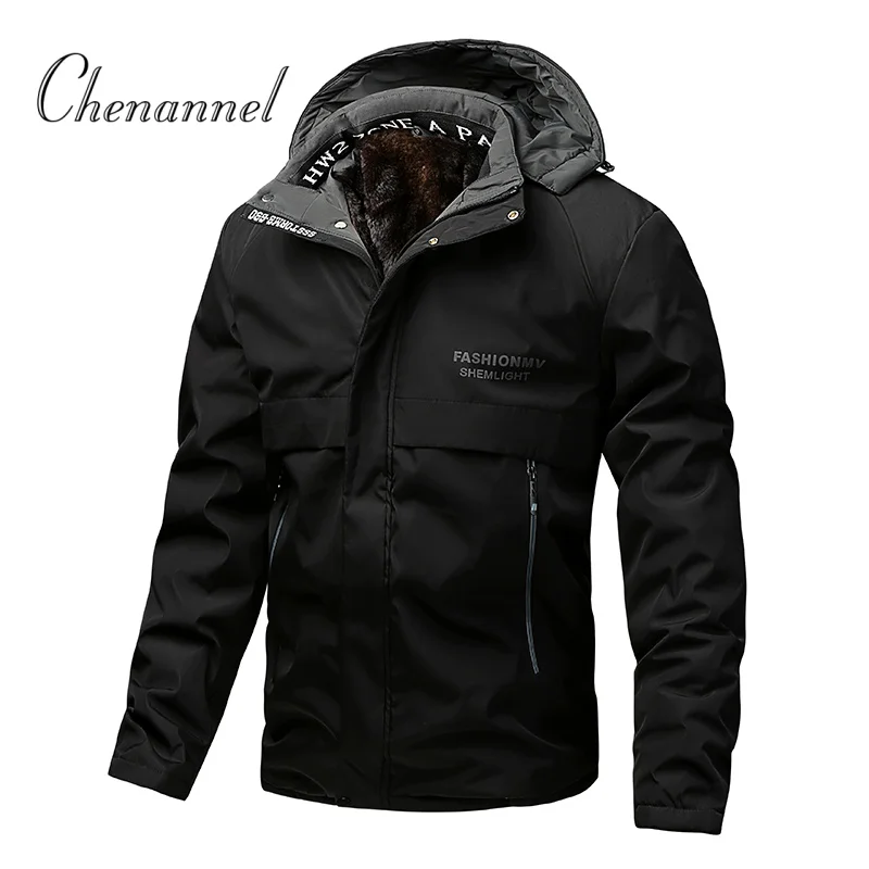 

Men's Hooded Flight Jacket, Winter Fleece Thickened Cotton - Padded Warm Coat
