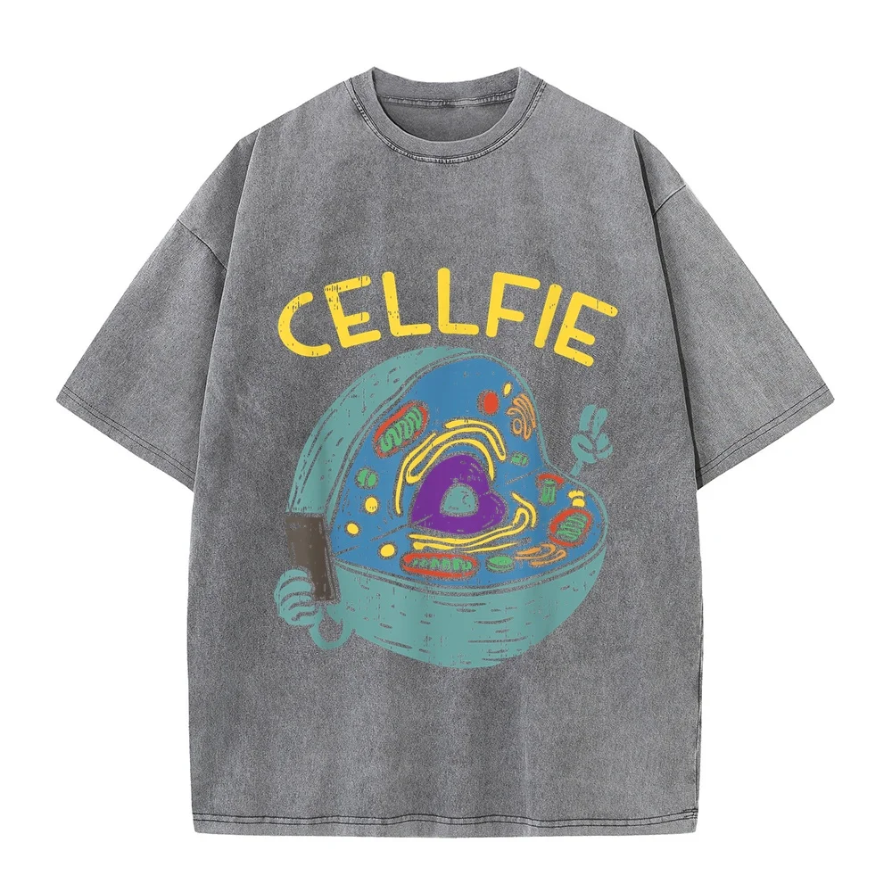Cell Fie Funny Science Biology Teacher T Shirt T-Shirt Vêtement Homme Футболка Camisetas De Hombre Anniversary Printed Gift