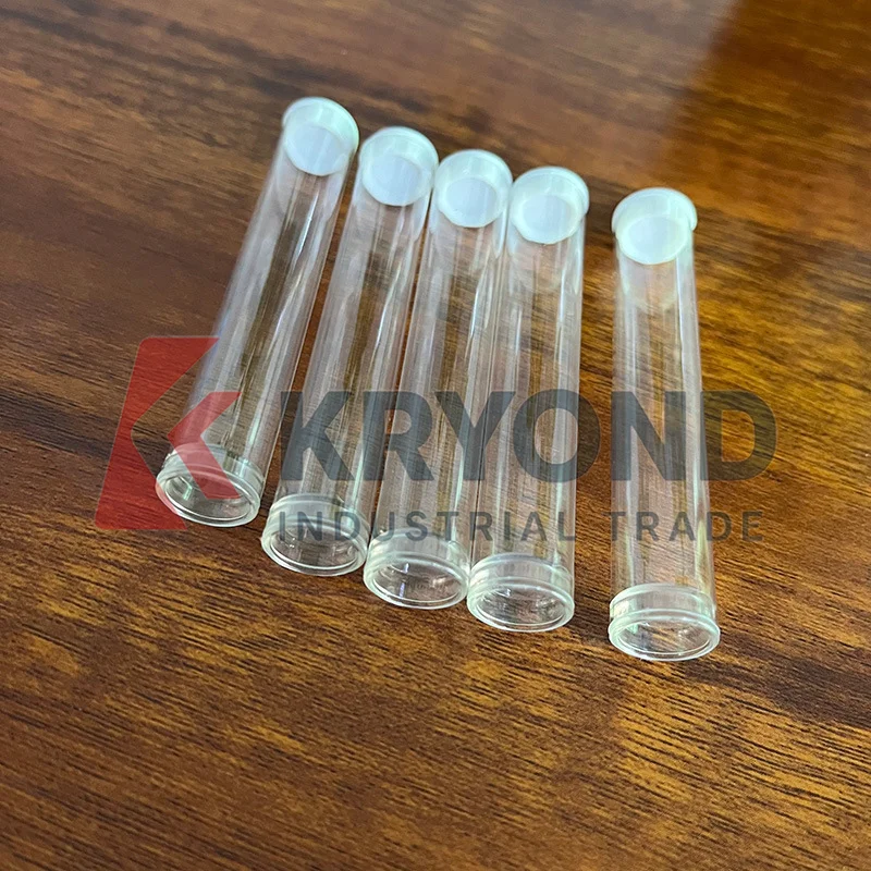 100Pack Plastic Clear PVC Tube Transparent Storage Empty Cartridges with Caps 12x80mm Bead Craft Supply Original Product
