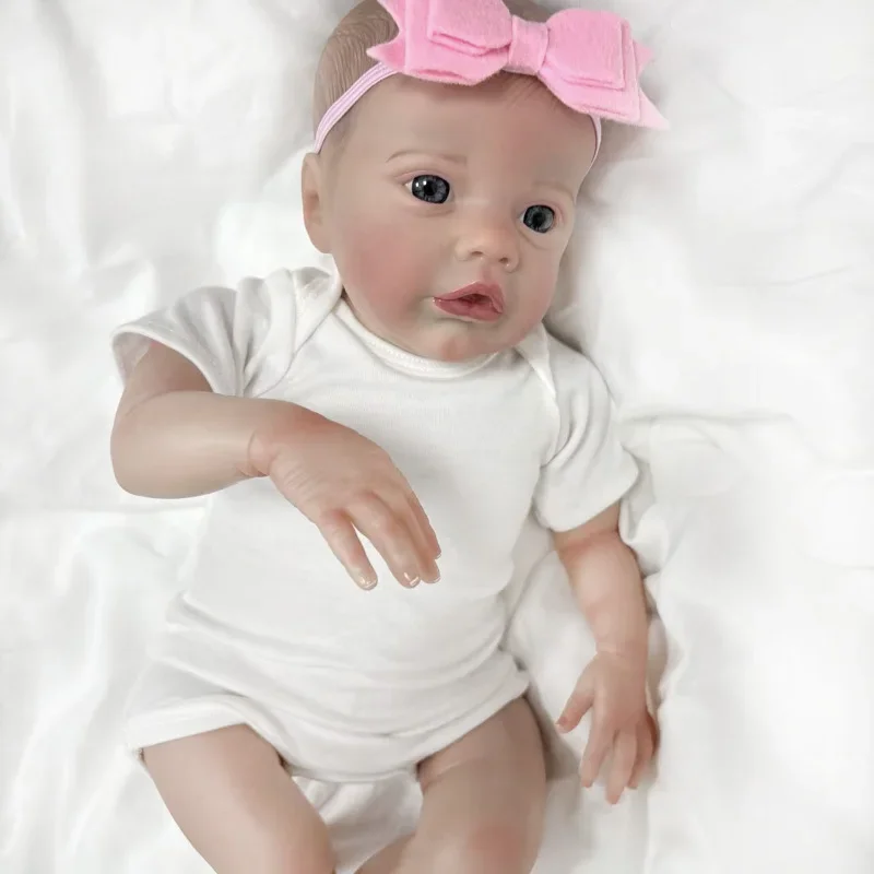 NPK19インチ手作り高品質3Dスキンペイントスズラン眠り人形リアルなソフトタッチコレクタブルアートリボーンドール