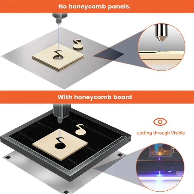laser engraving Honeycomb Working  For CO2 CNC diode  Laser Engraver Cutting Machine honeycomb bed 400X400mm 440X440mm - view 3