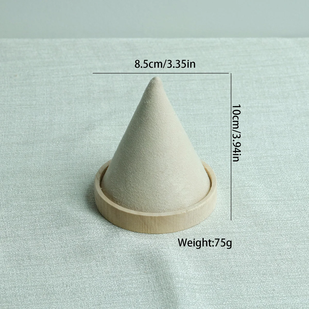 Beige Jewelry Display Props with Metal Base