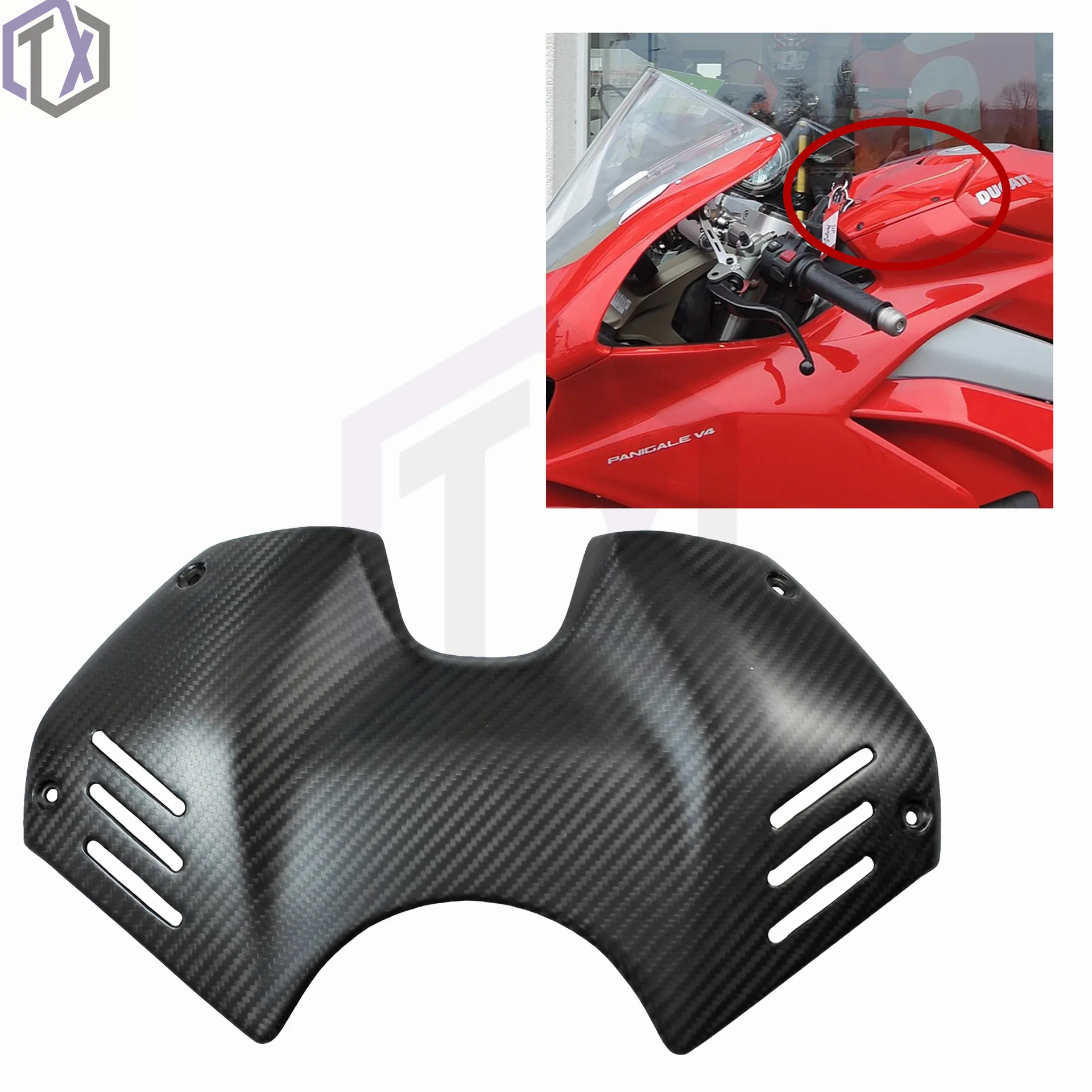 Suitable for Dukadi V4/V4S/V4R Street Fighter V4 modified carbon fiber battery cover fuel tank cover battery cover