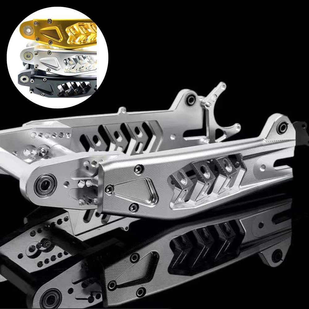 Motorcycle E-scooter CNC Aluminum Alloy Suspension Rear Swing arm 3D Adjustable Fishbone Rear Fork Frame suitable for Niu N1s