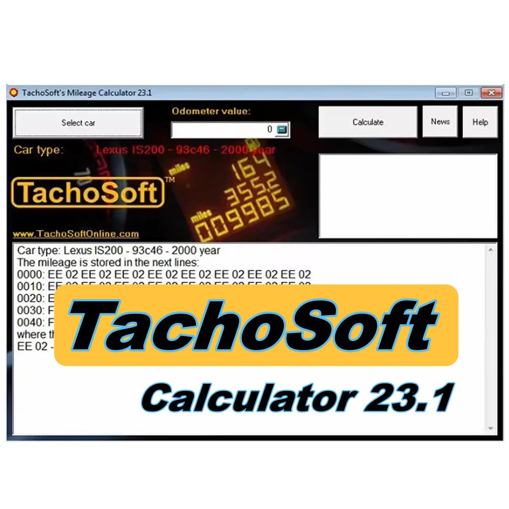 

TachoSoft Mileage Calculator 23.1 garage software Calculation Software V23.1 With License Digital Odometer Calculators