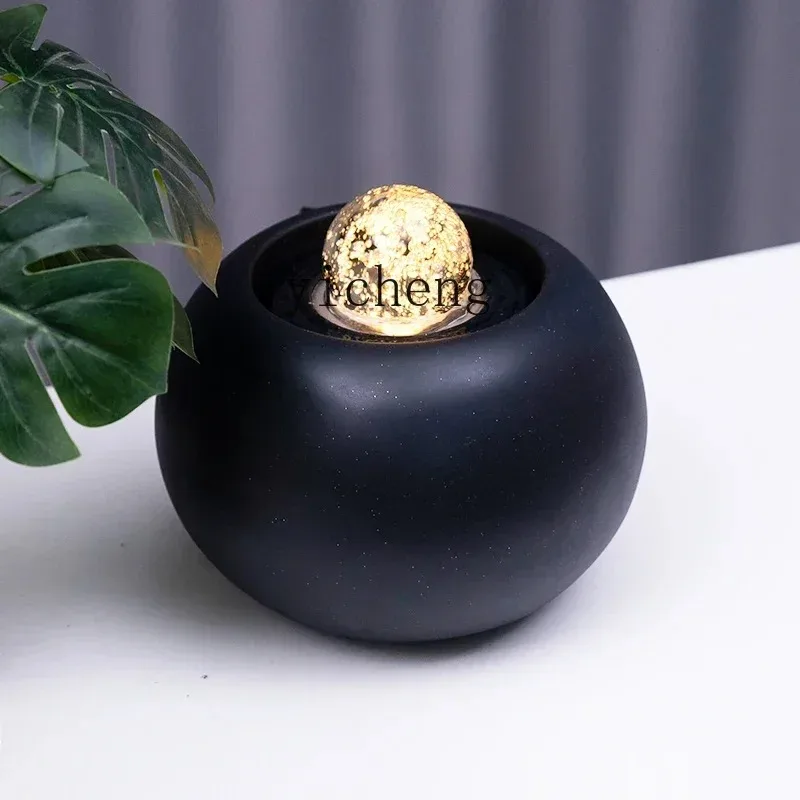 D19 - Cornucopia Feng Shui Wheel Attracts Wealth And Makes Money Crystal Ball Flowing Water Ornament Circulating Water