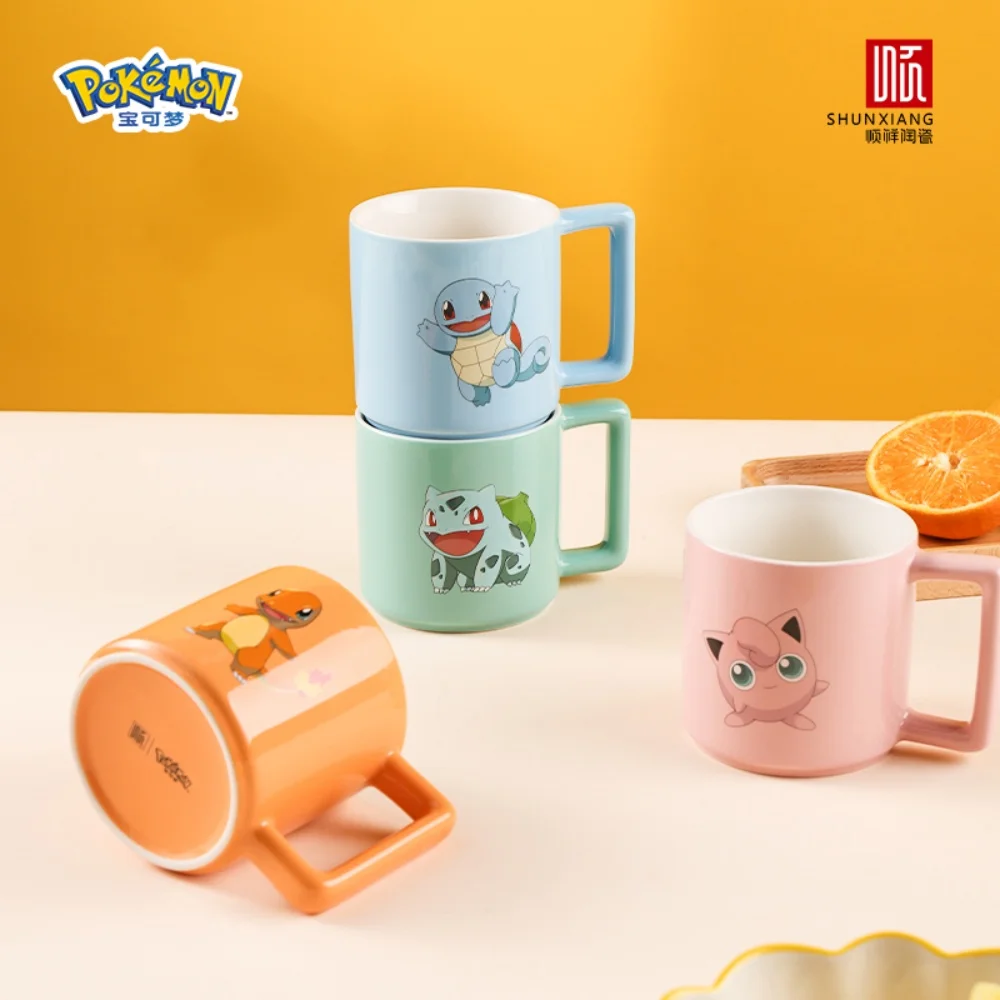 SHUNXIANG Pokémon Licensed Charmander Ceramic Coffee  Mug Cute Drink Tableware Coffee Milk Cup Kawaii Household Water Cup