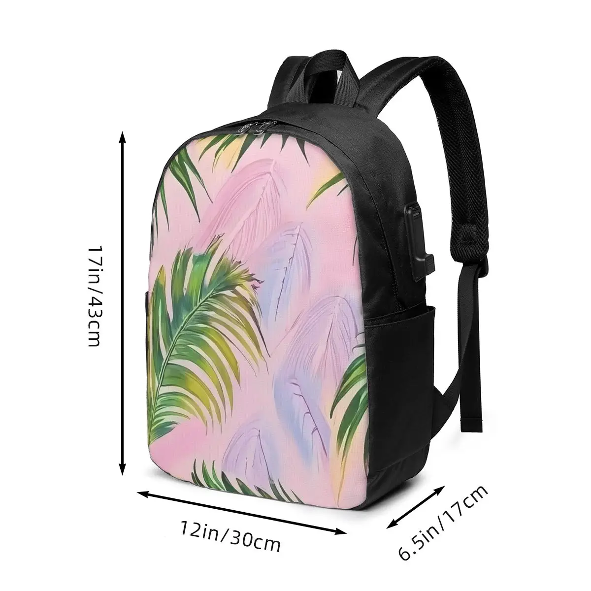 Tropical Palm Leaves Foliage Backpack Travel Notebook Bag Computer College Student School Bag Laptop Shoulder Bags for Men Women