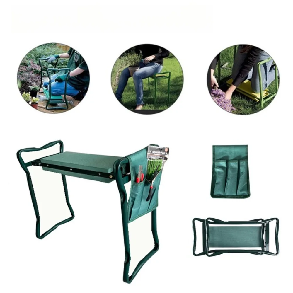 Professional Work Knee Pads with Seat Foldable Multifunctional Garden Kneeler and Seat Portable Gardening Accessories