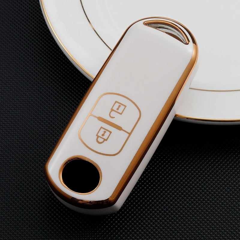 Car Key Case Cover for Mazda 2 3 6 Atenza Axela Demio CX-5 CX5 CX-3 CX3 CX-7 CX-9 TPU Remote Fob Shell Holder Accessories view 3