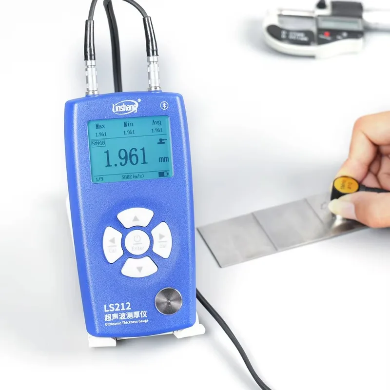 

LS212 Ультразвуковой толщиномер с разрешением 350 мм 0,001 и сквозным покрытием Цифровой высокоточный ультразвуковой толщиномер