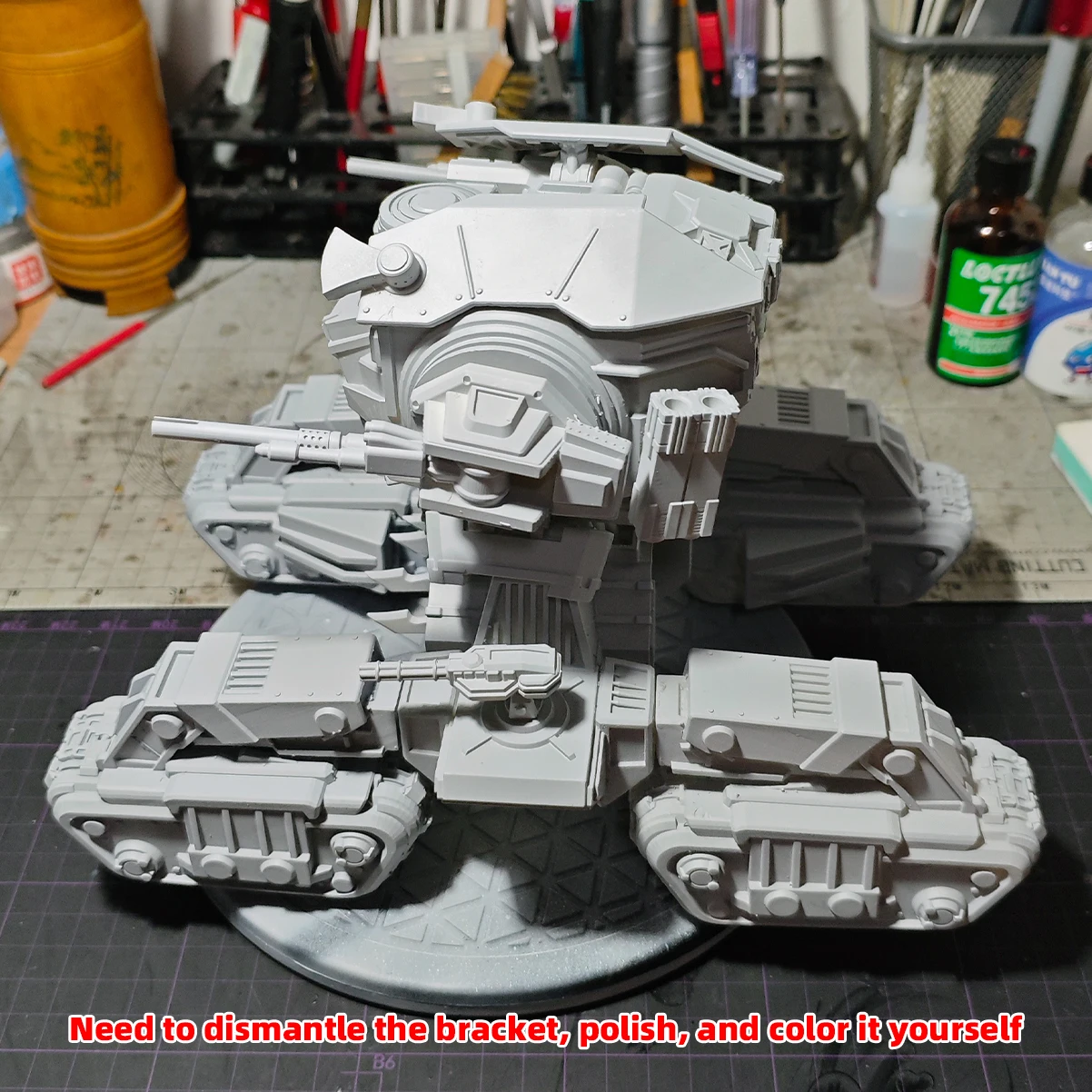 1/35 Modellbausatz 3D Harz Miniaturfiguren Diorama Unbemalte Sci-Fi Gepanzerte Panzer Land Cruiser Super Heavy DIY – Detail 9
