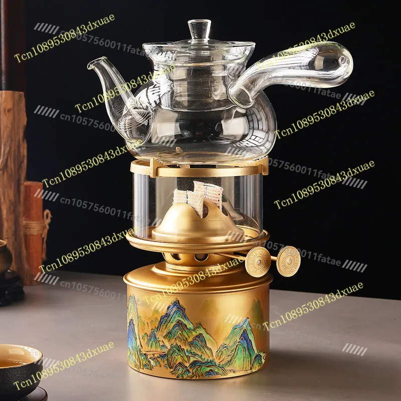 Pure Brass Travel Chaoshan Kung Fu Pot, Boil Water Tea Tea Stove