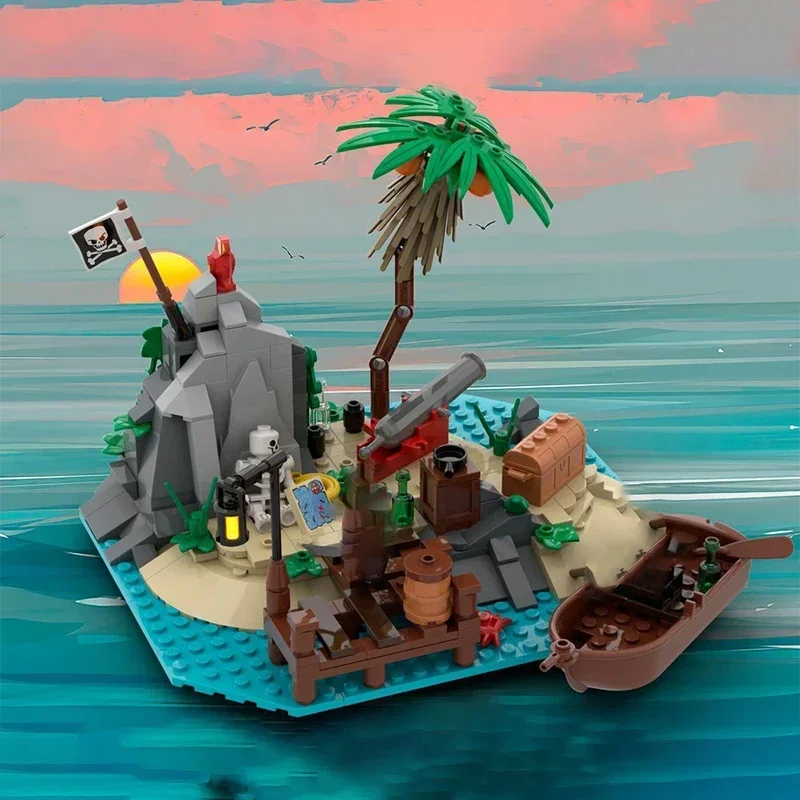 Pirate's Bay Moc Bouwstenen Pirate Treasure Island Skull Bay DIY Constructie Streetview Bricks Creatief speelgoed voor kinderen Cadeau