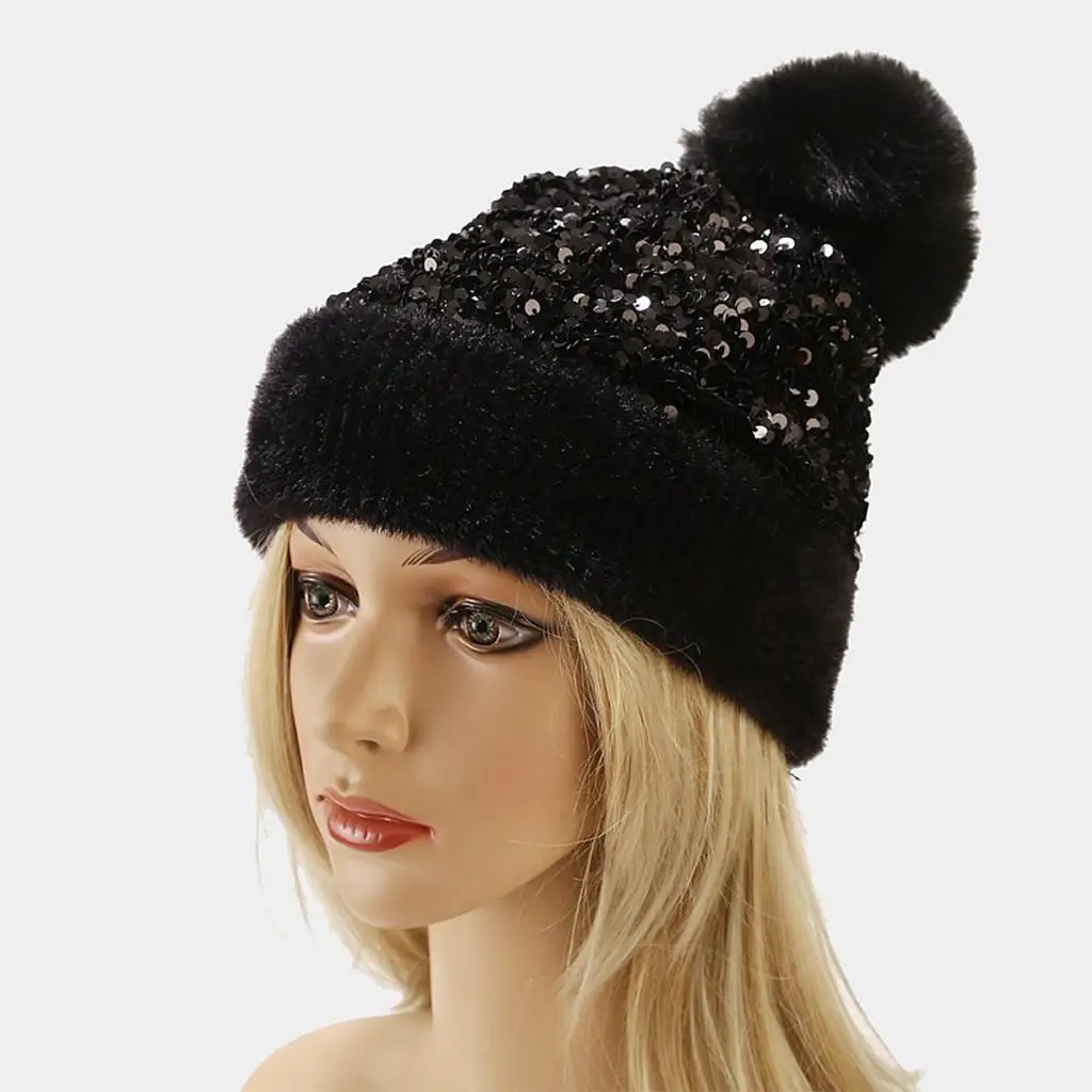 Women Winter Beanie Hats Warm Fleece ,Chunky Trendy Cute Chenille Knit Twist Hat