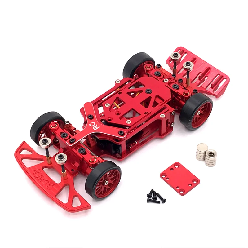 Metal Upgrade RC02 Rear Drive Drift Racing Frame For WLtoys Mosquito Car KYOSHO 1/28 RC Car Parts