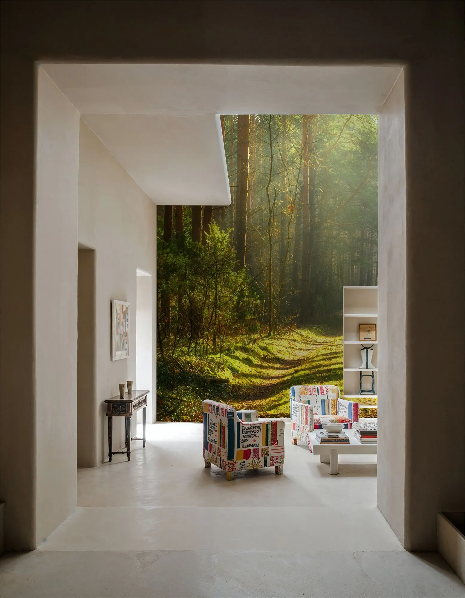 Silent Forest Road Nature Wallpaper Custom Wall Mural for Bedroom