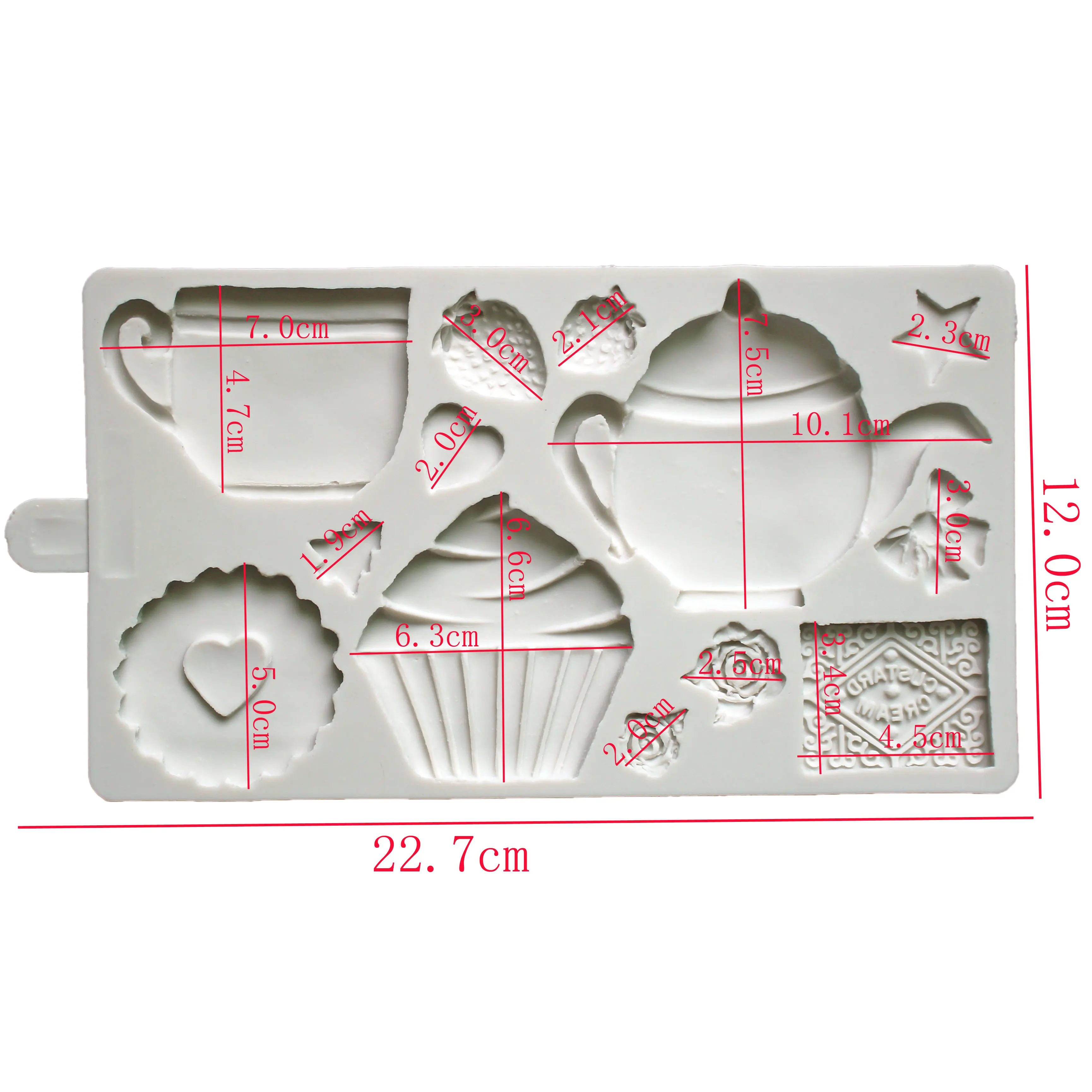 Afternoon Tea Pot Biscuits Silicone Mold Fondant Cake Decorating Mould Clay,Sugarcraft Chocolate Baking Tool，Kitchenware