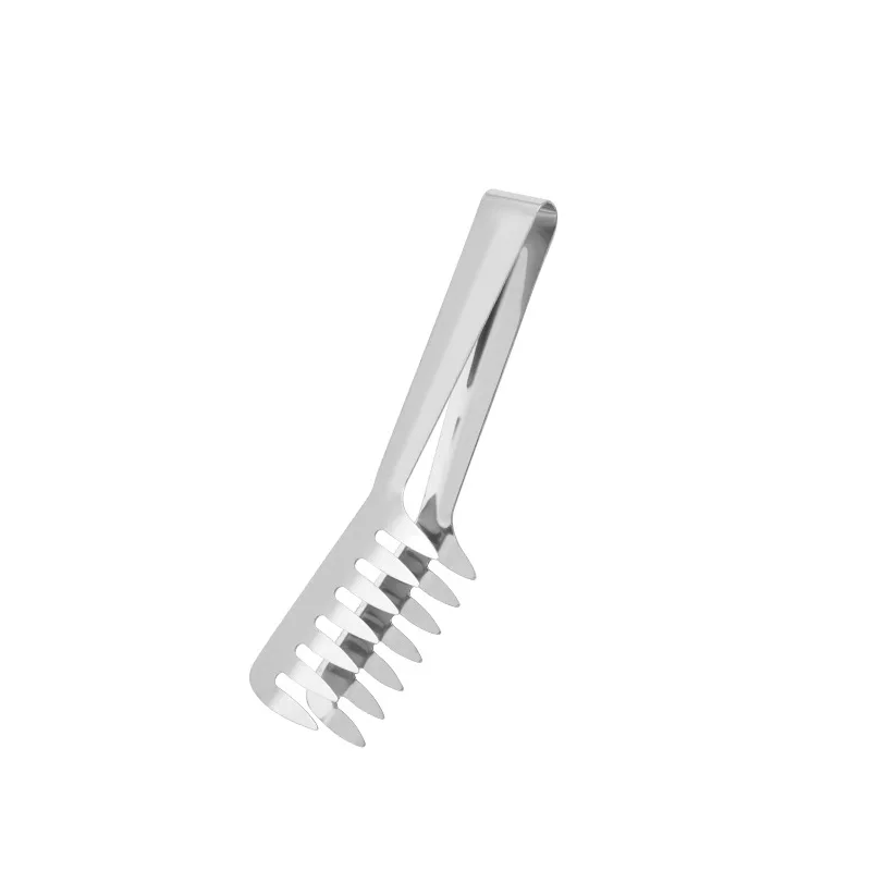 High temperature resistant silicone food clip stainless steel food clip household steak barbecue bread sharing clip