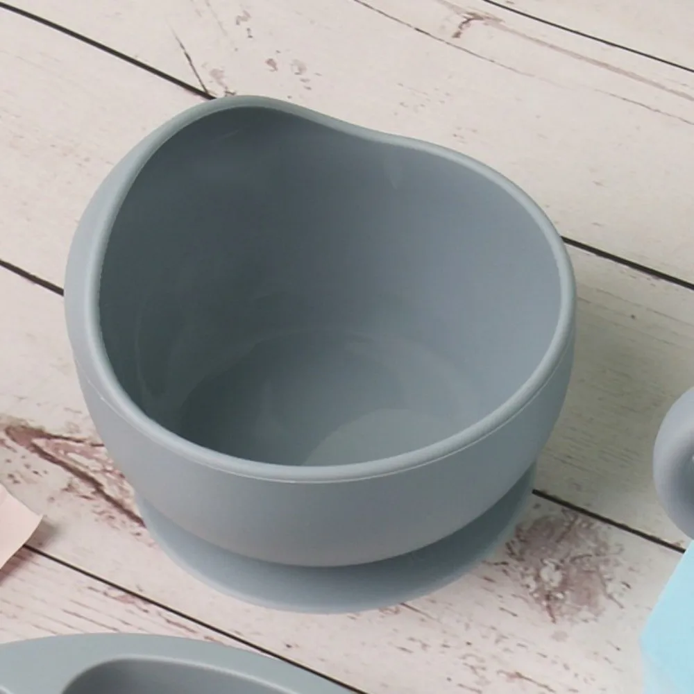 

Мягкая силиконовая миска для кормления ребенка, нагрудники/миска/ложка, посуда, детская посуда, набор нагрудников, набор из 3 предметов, нескользящие миски для кормления