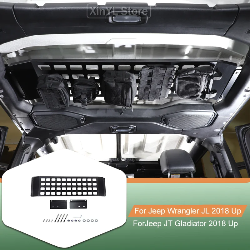 Car Metal Roof Horn Storage Rack Bracket Shelf For Jeep Wrangler JL for JT Gladiator 2018 Up  4-Door Car Interior Accessories