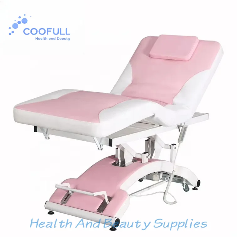 Coofull Luxurious Beauty Spa Massage Table With Four Electric Motors, Eyelash Bed, Podiatry, Tattoo Treatment, Facial Chair