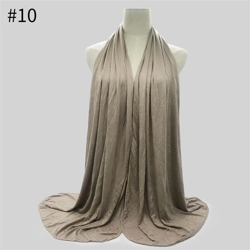 Modal Cotton Jersey Hijab Scarf For Muslim Women Shawl Stretchy Easy Plain Hijabs Scarves Headscarf African Woman Turban Ramadan