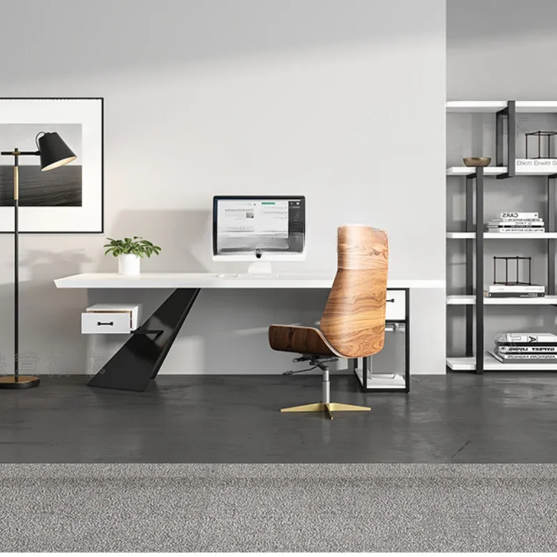 Motion Desk Computer Uffici Tavoli da ufficio Tavolo Bureaux Scrivanie economiche Bianco Casa Moderna Camera Mobili Lavoro ausiliario 0726LSY