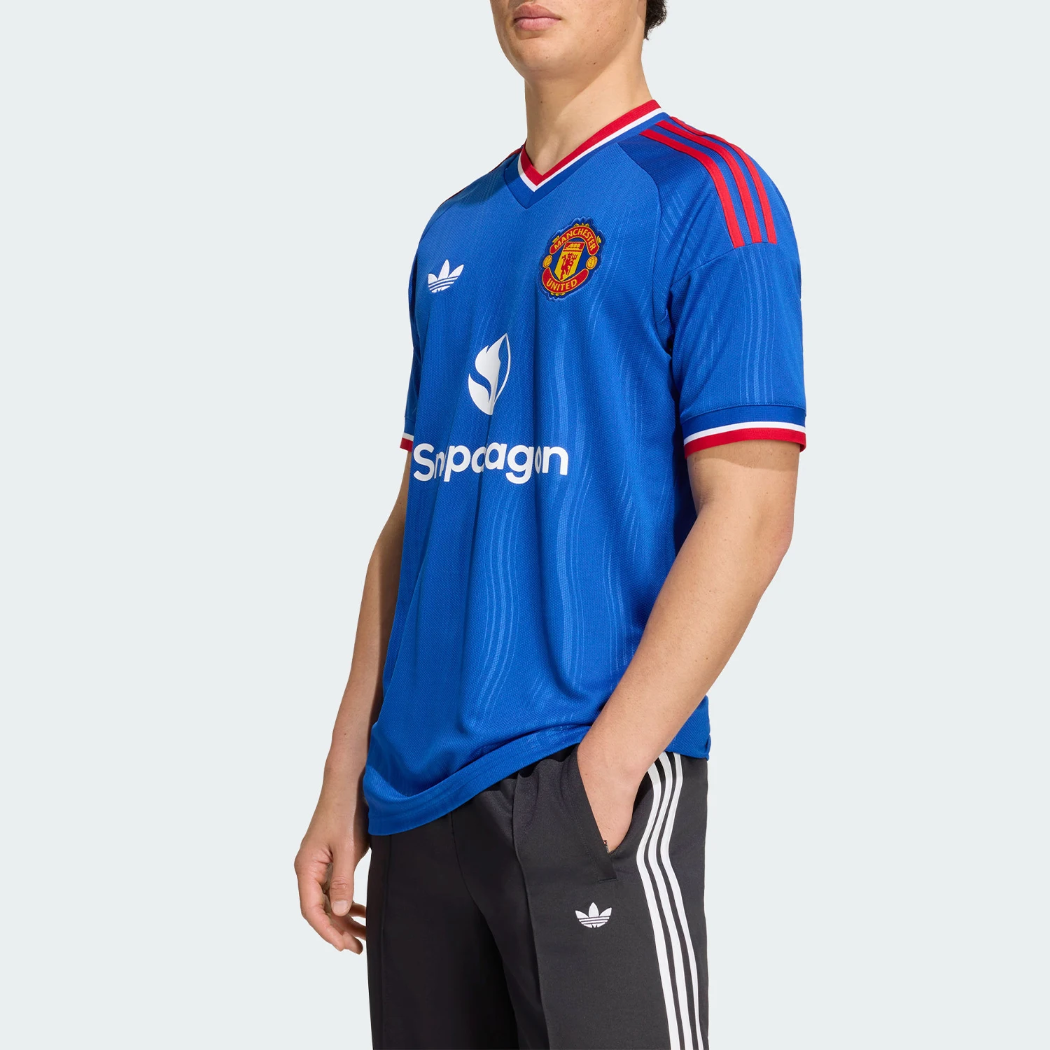 Adidas genuine men's pullover fashionable classic sports football short sleeved T-shirt KA6861